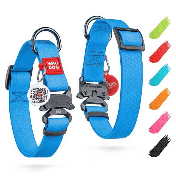 WAUDOG Dog Collar Waterproof Adjustable Dog Collar Large Dogs/Dog Collar