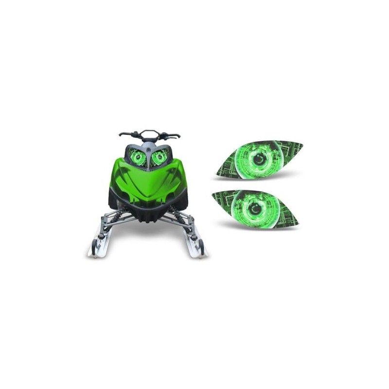 AMR Racing Snowmobile Headlight Eye Graphics Decal Cover Compatible with
