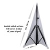 2x black double sided spandex stretch speaker stands scrims, tripod
