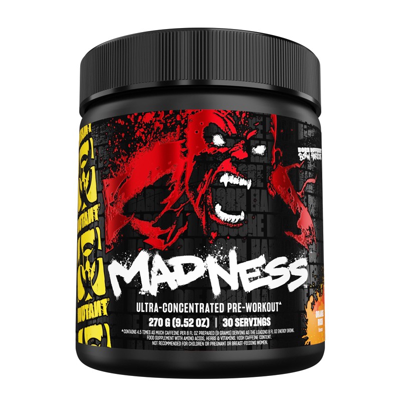 Mutant Madness Pre-Entreno Ultra Concentrado con Cafeína Naranja 285 g
