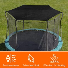 YANGUN Trampoline Sun Protection Cover 305 cm, Trampoline Canopy Cover for 8 Poles, Trampoline, Sun Protection Net for Patio, Playground, Outdoor