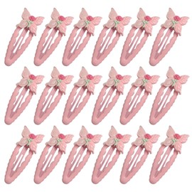 20 Pcs Butterfly Snap Hair Clips - Pink Butterfly Hairpins, Cute Barrettes, Animal Hair Accessories for Toddlers Little Girls