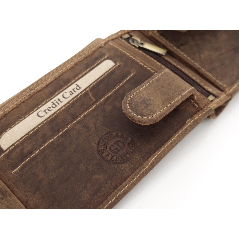 GREEN DEED Genuine Leather Men's Wallet - Large Leather Wallet