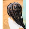 Large Knotless Box Braids Full Lace Wig, 1/613 Blonde, Braided