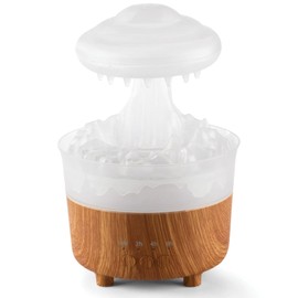 Rain Cloud Humidifier with Water Drip Effect, Ultrasonic Aroma Essential Oil Diffuser, 230ml Capacity, 7 Color Changing Lights, Adjustable Mist Light