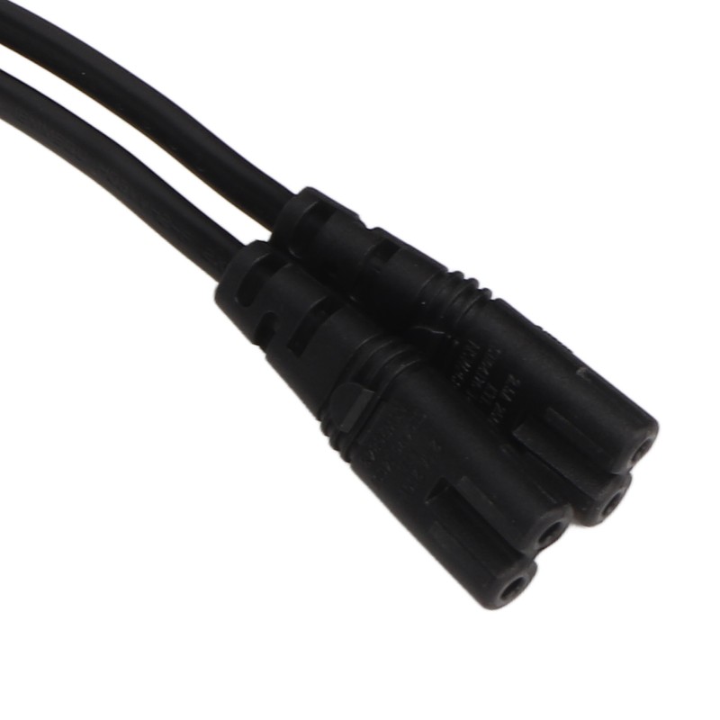 Dual IEC320 C7 to C20 Cord Universal Y Power Splitter