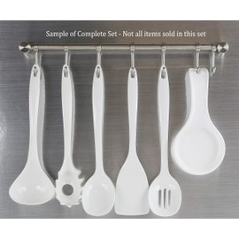 Reston Lloyd 05306M Calypso Basics 100% Melamine, Spoon, White (Pack of 6)