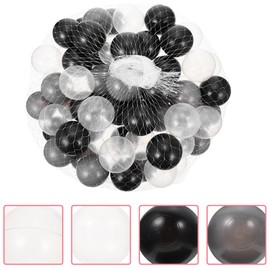 Vaguelly Ball Pit Balls, 100Pcs Plastic Black Balls Crush Proof Stress Balls Kids Playhouse Ball Play Tent Pool Playpen Party Ball for Girls Boys