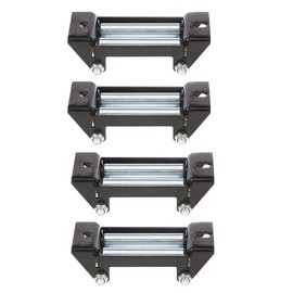 Winch Roller 4PCS Zinc Plated Winch 4-Way Roller Fairlead Universal Recovery Winch Fairlead Guide Steel Cable Bolt Pattern ATV UTV (4,500 lb)
