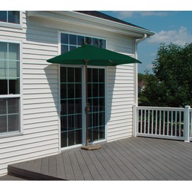 Blue Star Group Off-The-Wall Brella Olefin Half Umbrella, 7.5'-Width, Green