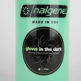 Nalgene Tritan Wide Mouth BPA-Free Water Bottle, Glows Green, 33 once (907 g)