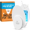 Indoor Fly Trap (2 Pack) with 4 Sticky Glue Cards