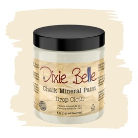 Dixie Belle Paint Company Chalk Finish Furniture Paint | Drop Cloth (8oz) | Matte Linen White Chic Chalk Mineral Paint | DIY Furniture Paint