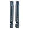 sourcing map 2pcs T40 Torx Screwdriver Bit 1/4" Hex Shank