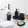 Bathroom Accessory Set 5Pcs-Lotion Soap Dispenser,Toothbrush Holder,Qtip Holder Dispenser,Vanity Tray