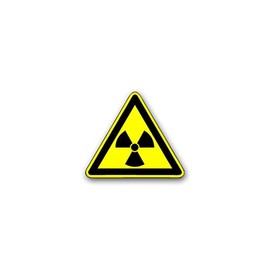 Sticker Radioactive Beam Atomic Nuclei Atom Decay Danger 8 x 7 cm A2615