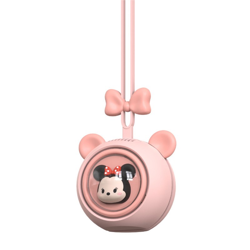 Portable Neck Fan Cool Silent 3 Gear Strong Wind Cartoon