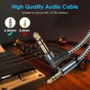 TEKERA Guitar Cable, 2-Pack 0.5M, Right Angle Balance 6.35mm TRS