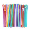 Onwon 100 Pcs Extra Long Disposable Flexible Drinking Straws, 10.2
