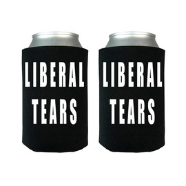 Rogue River Tactical Funny Joke Liberal Tears Collapsible Beer Can Bottle Beverage Cooler Sleeves 2 Pack