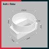KOTARBAU® Transition piece flat duct to round pipe, diameter 100