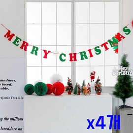 General English Christmas Decoration Felt Garland x4 Christmas Felt Garland (General English)