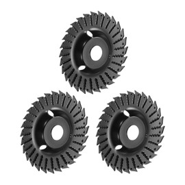 HARFINGTON 3Pcs Wood Carving Disk 5" Carbon Steel Cutting Grinder Wheel Shaping Disc with 7/8" Arbor for Woodworking Sanding Polishing Carving