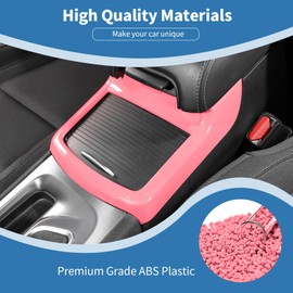 PDKLIN for Charger Center Console Cup Holder Trim Cover for Dodge Charger/Chrysler 300C 2011-2023 Pink Interior Accessories 1pcs
