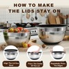 Inmorven Mixing Bowls With Lids Set, Airtight Lids, 6 piece
