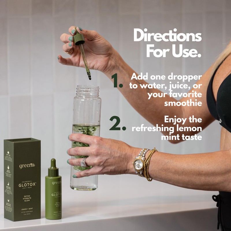 GLOTOX Chlorophyll Liquid Drops – 3000mg Sodium Copper Chlorophyllin +