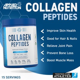 Applied Nutrition Applied Nutrition Collagen Peptides Powder - Hydrolysed Bovine Collagen Protein, Halal, Healthy Skin, Hair, Nails (Unflavoured) (300g - 15 Servings)