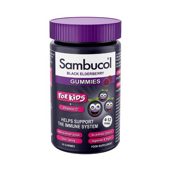 Sambucol Kids Black Elderberry Gummies 30 Pack