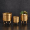 47th & Main Antiqued Metal Footed Home Décor Pots Planters