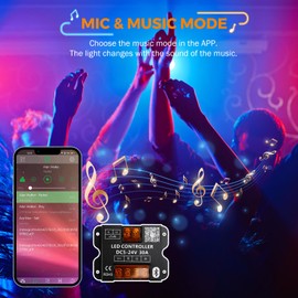 BEAMNOVA 40Ft RGB Commercial LED Storefront Lights Kit, Bluetooth App Control, with Remote, DC 12V Power Supply Transformer, Adhesive Waterproof Strip Light Modules