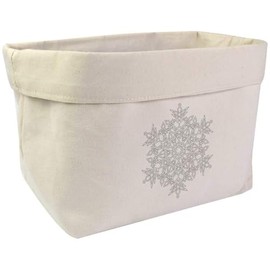 Large 'Delicate Snowflake' Canvas Organiser/Storage Bag (OR00032916)