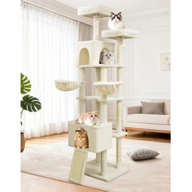 82" Giant Cat Tree for Indoor Cats Large Adult Tall Cat Tower
