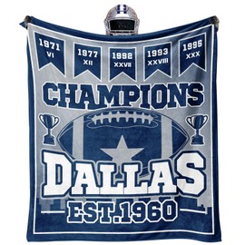 Blanket for Dallas, Fans Gifts for Dallas, Football Stuff for Women, Football Gifts for Men, 50"x40" Blankets Throws Lightweight Soft Flannel