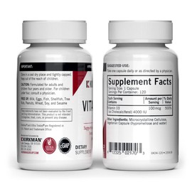 Kirkman - Vitamin D3 4000 IU - 120 Capsules - Supports Immune Health - Helps Build Strong Bones - Hypoallergenic