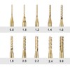 Titanium Coated Engraving Milling Cutter Carbide Bits, 0.8-3mm, 1/8'' Shank,