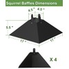 Queension Plastic Squirrel Baffle for 4x4 Post | for 3.5