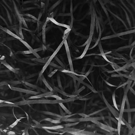 Emartbuy 500 grams Shredded Paper, Ideal for Gift Decoration, Hamper Filling and Gift Packaging - Black