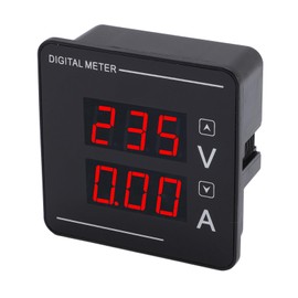 Volt Amp Meter, AC 500V 200A Digital Voltmeter Ammeter Panel, 0.39 Inches LED 2in1 Multimeter, Embed Installation, for 0-120A AC Voltage Current Meter, with Backlit LED Display
