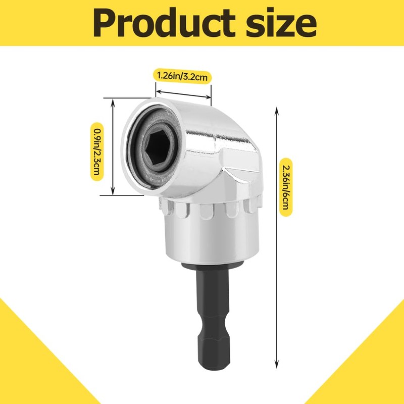 Quick Release Right Angle Drill Adapter With Magnetizer High Torque