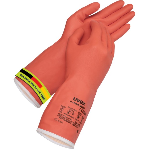 Uvex u-chem 3500, 1 pair - chemical protection gloves against