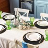 comfoyar Black Round Braided Placemats Set of 6, 14.2x14.2 Inch