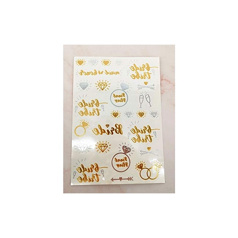 Hen Party Gold & Silver Foil Variety Tattoo Pack
