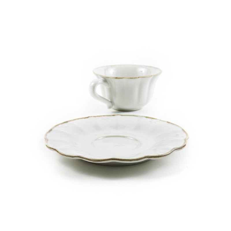 Costanova Oliva White Tea Cup Saucer Set 250ml / 코스타노바