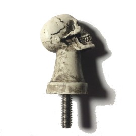 BawdyPartz Skull Seat Bolt fit Harley 1/4x20 Skeleton Hot Rat Street Rod Made in USA 9TB