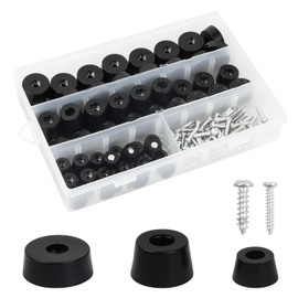 72 Pcs Rubber Feet Bumper, Round Rubber Feets with Screws, Cutting Board Rubber Feet, Cabinet Leg Pads for Furniture Electronics Kitchen Appliances