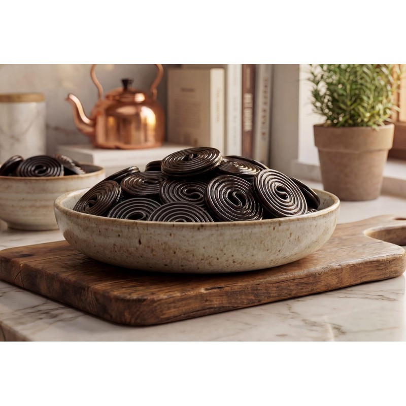 Black Licorice Wheels Candy 1 lb Bulk Bag Soft Chewy